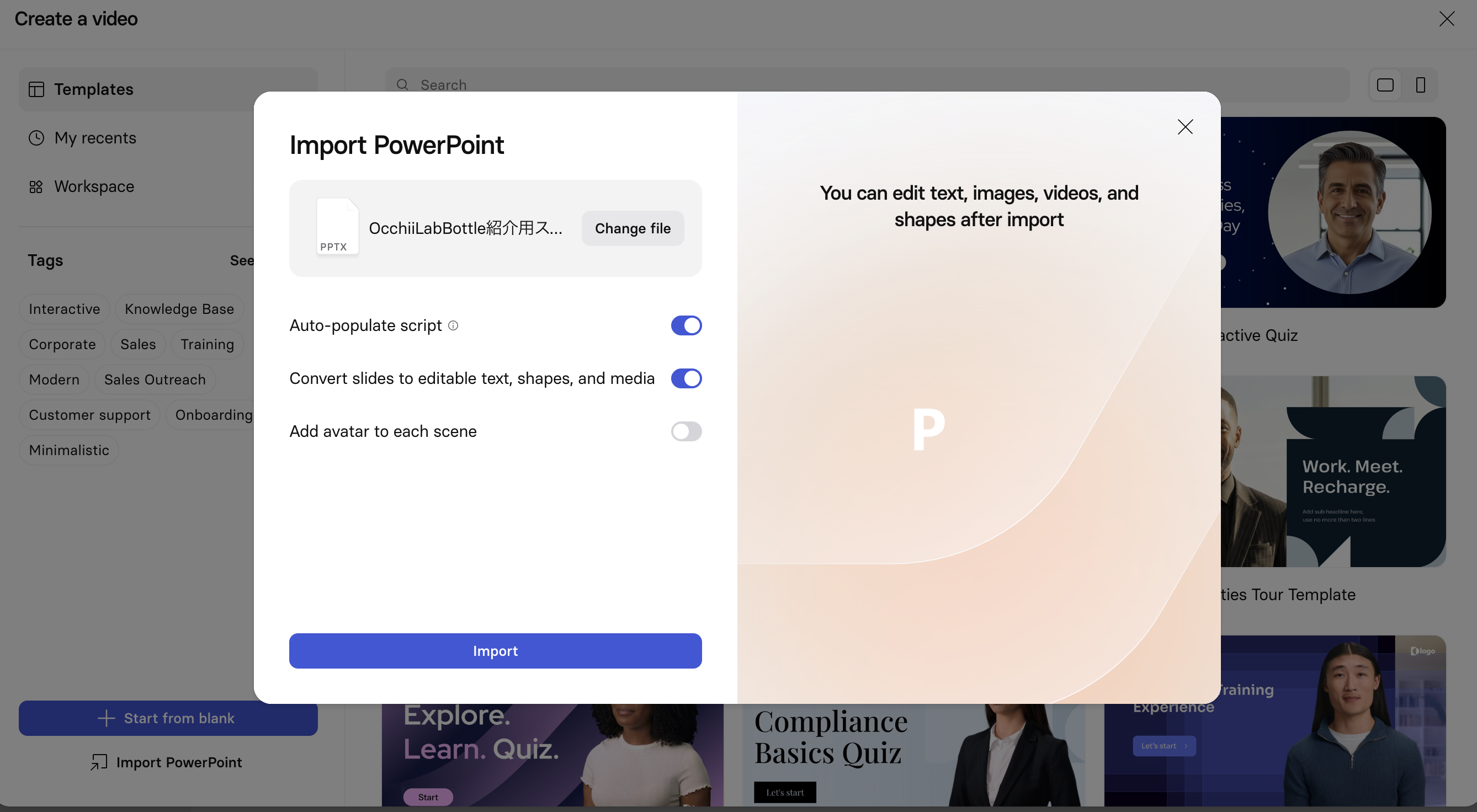 PowerPoint Import